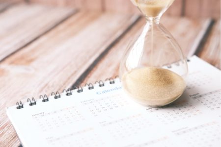 A calendar on a table